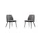 Manhattan Comfort Estelle Dining Chair in Pebble and Black, PK2 2-DC042-PE - alternate 1